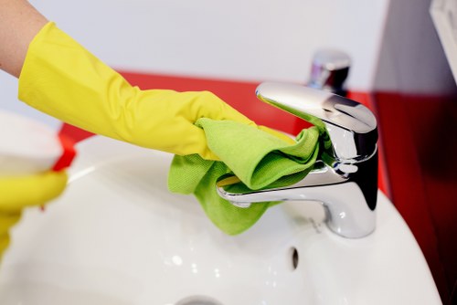 Professional cleaners beginning a cleaning job in Enfield home