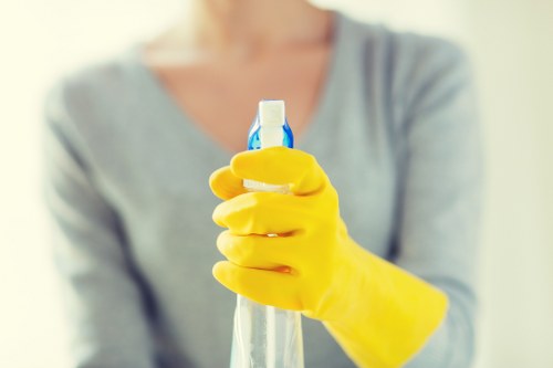 Careful cleaning of upholstery stains in a local property