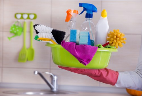Airbnb cleaning service preparing a guest-ready living room in Enfield